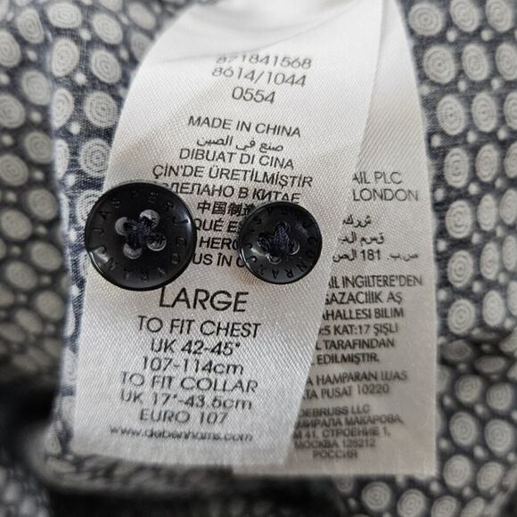 Jasper Conrad Men’s Sz L Blue & Gray Plaid Long Sleeve Button Shirt - Picture 5 of 6